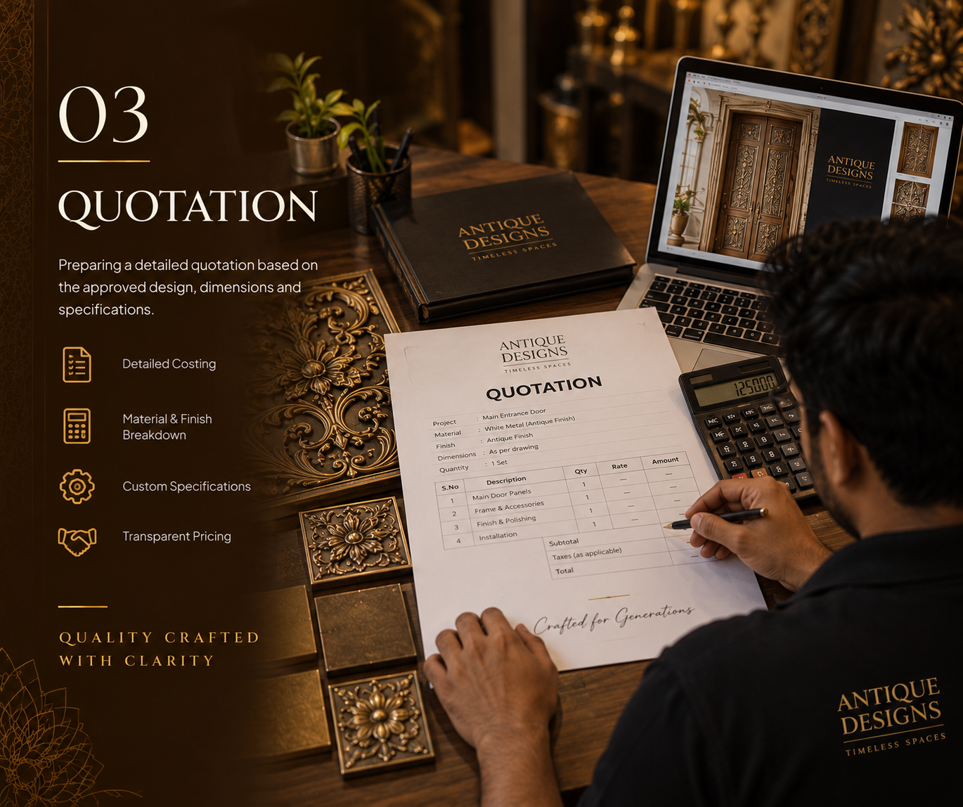 03 Quotation - Preparing detailed estimate based on approved design
