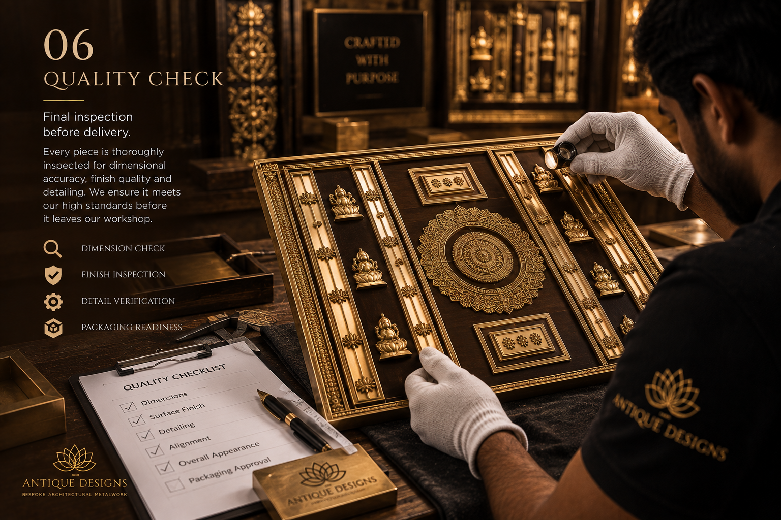 08 Quality Check - Inspecting dimensions, detailing, finish and workmanship